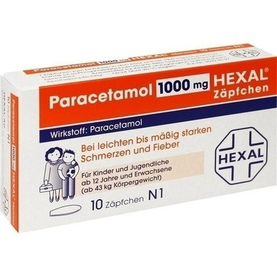 Paracetamol 1.000 mg HEXAL Zäpfchen (PZN 07524700)