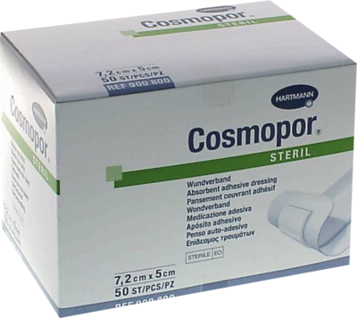 Cosmopor Steril 7,2x5cm 900800/4 (PZN 04302005)