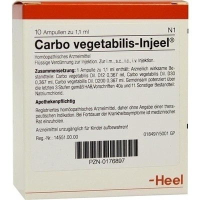 Carbo Vegetabilis Injeele (PZN 00176897)