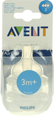 Avent Sauger Airflex 3-loch 2x Mittl.nahr. (PZN 03753125)