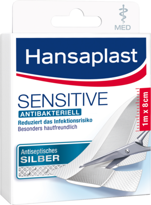 Hansaplast med sensitive Pflaster 8 cmx1m (PZN 04752228)