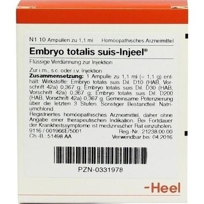 Embryo Total. Suis Injeele 1,1 Ml (PZN 00331978)
