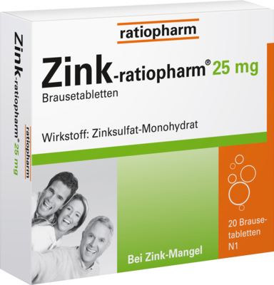 Zink Ratiopharm 25 Mg Brausetabl. (PZN 00813252)