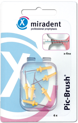 Miradent Pic-brush Ersatzbuersten X-fein Gelb (PZN 02172372)