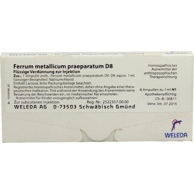 Ferrum Metallicum Praep. D 8 Amp. (PZN 01622040)
