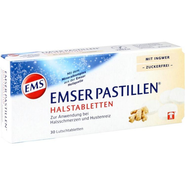 Emser Pastillen Halstabletten mit Ingwer zuckerfrei (PZN 14145736)