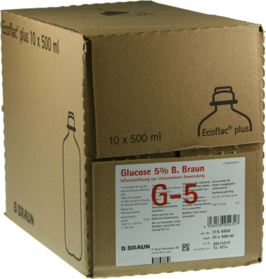 Glucose 5% B.braun Ecoflac Plus (PZN 03705391)