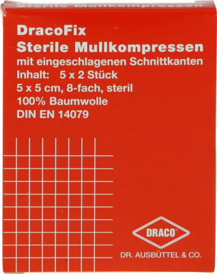 Dracofix Peel Kompressen Steril 5x5cm 8fach (PZN 02358674)
