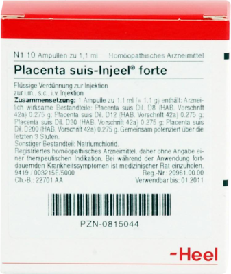 Placenta Suis Injeele Forte (PZN 00815044)