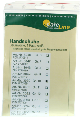 Handschuhe Baumwolle Gr.10 (PZN 02770989)