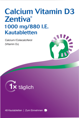 Calcium Vitamin D3 Zentiva 1000 Mg/880 I.e.kautab. (PZN 02494992)