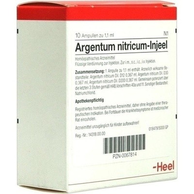 Argentum Nitricum Injeele 1,1 Ml (PZN 00067814)