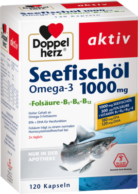 Doppelherz Seefischöl Omega-3 1.000 mg+Fols.Kaps. (PZN 06583681)