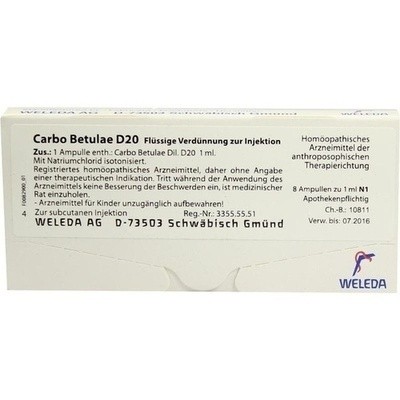 Carbo Betulae D 20 Amp. (PZN 01620124)