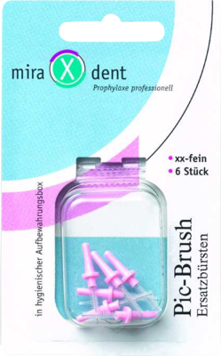 Miradent Pic-brush Ersatzbuersten Xx-fein Pink (PZN 02172366)