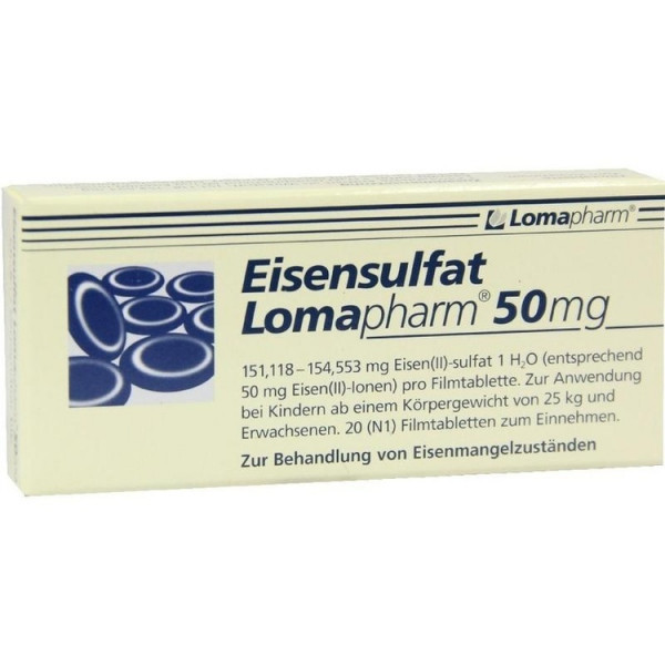 Eisensulfat Lomapharm 50mg (PZN 01713386)
