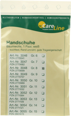 Handschuhe Baumwolle Gr.8 (PZN 02770699)