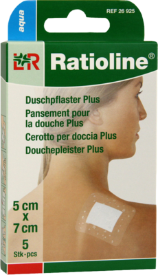 Ratioline aqua Duschpflaster Plus 5x7 cm steril (PZN 05484391)