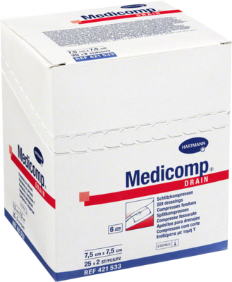 Medicomp Drain Kompressen 7,5x7,5 cm steril (PZN 04783950)