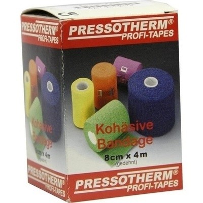 Pressotherm Kohaesive Bandage 8cmx4m Rot (PZN 02002428)