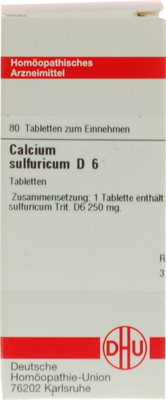 Calcium SULFURICUM D 6 Tabletten, 80 St (PZN 02125438)