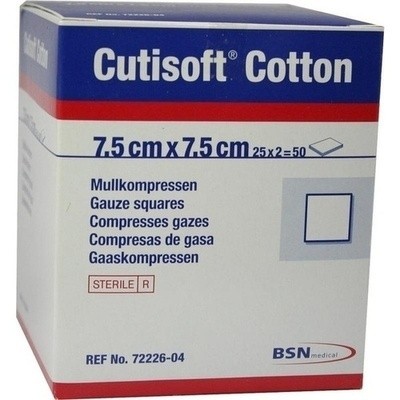 Cutisoft Cotton Kompr.7,5x7,5cm Steril (PZN 01563395)