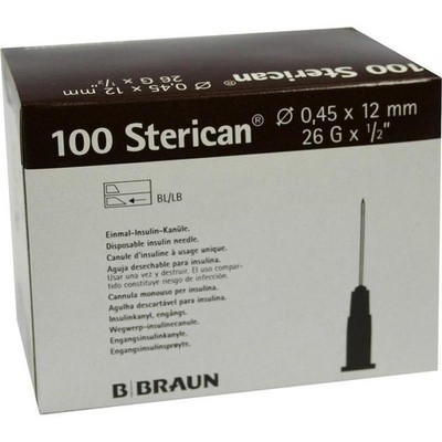 Sterican Insulin Einweg Kanüle 26g X 1°2 0,45x12mm (PZN 02040676)