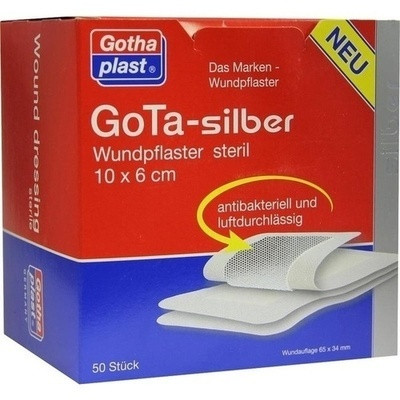 Gota Silber Wundpflaster 10x6cm Steil (PZN 07023085)