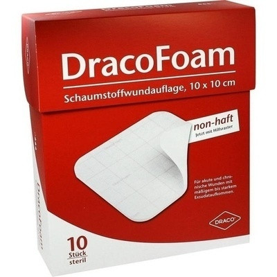 Dracofoam Schaumstoff Wundauflage 10x10cm (PZN 04350429)