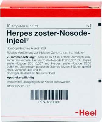 Herpes Zoster Nosoden Injeele (PZN 01831186)