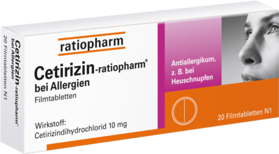 Cetirizin ratiopharm bei Allergien 10 mg Film (PZN 02158142)