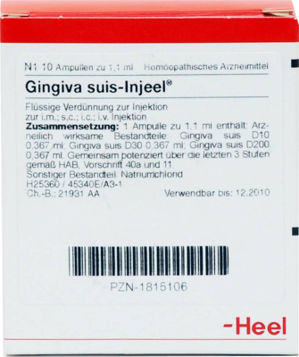 Gingiva Suis Injeele 1,1 Ml (PZN 01815106)