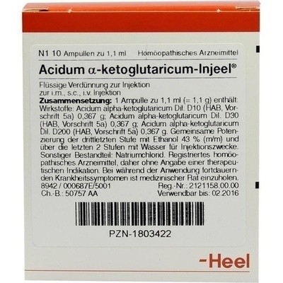 Acidum Alpha Ketoglutaric. Injeele 1,1 Ml (PZN 01803422)