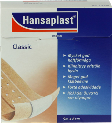 Hansaplast Classic Pflaster 5mx6cm 1292 (PZN 07577576)