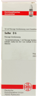 Sulfur D 6 Dil. (PZN 02106837)