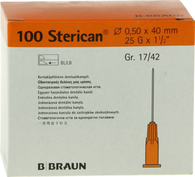 Sterican Dentalkan.luer 0,5x40 (PZN 02058009)