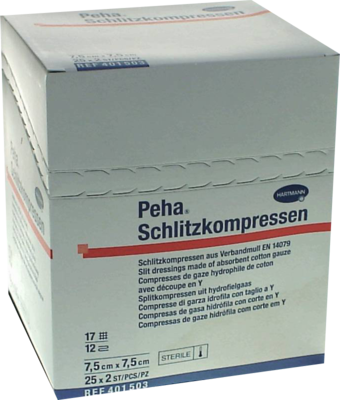 Peha Schlitzkompressen 7,5x7,5cm Steril 401503/3 (PZN 02725032)