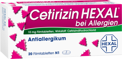 Cetirizin Hexal Filmtabletten bei Allergien (PZN 01830152)