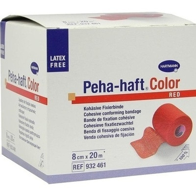 Peha Haft Color Fixierbinde Latexf.8cmx20m Rot (PZN 08886500)