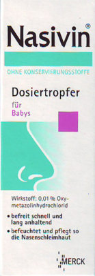 Nasivin ohne Konservierungsstoffe Dosiertropfer Baby 5ml (PZN 01170460)