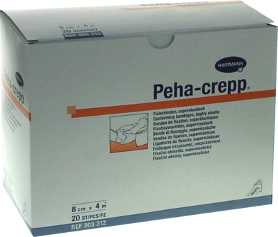 Peha Crepp Fixierbinde 4mx8cm (PZN 03664611)