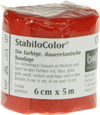 Bort Stabilocolor Binde 6cm Rot (PZN 08831002)