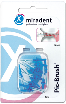 Miradent Pic-brush Ersatzbuersten Large Blau (PZN 03430764)