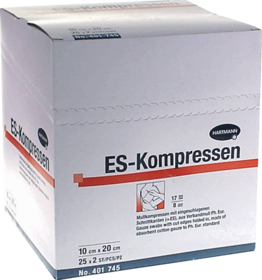Es-kompressen Steril 8f 10x20cm (PZN 01407092)