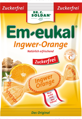 Em Eukal Bonbons Ingwer Orange, Zuckerfrei (PZN 07630170)