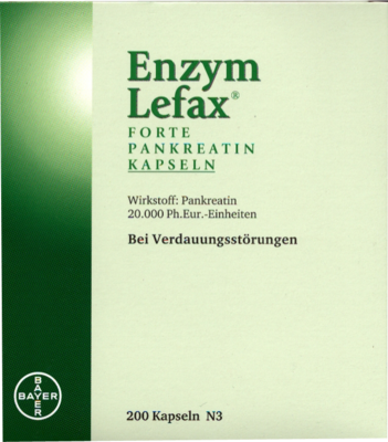 Enzym Lefax Forte Pankreat. Kapseln Magensaftr. (PZN 00395429)