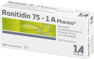 Ranitidin 75 1a Pharma Film (PZN 01694542)