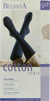 Belsana Cotton Stuetz Kniestr.2 Schwarz M.baumw. (PZN 04769298)