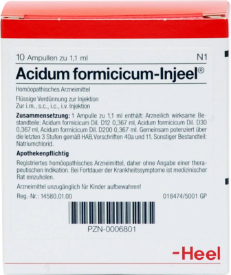 Acidum Formicicum Injeele 1,1 Ml (PZN 00006801)