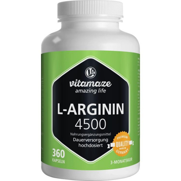 L-Arginin hochdosiert 4.500mg (PZN 12580534)